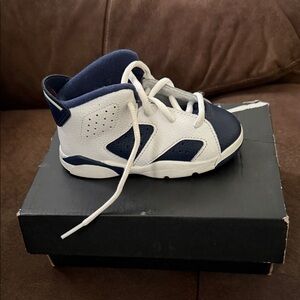 Kids Navy and White Sneakers